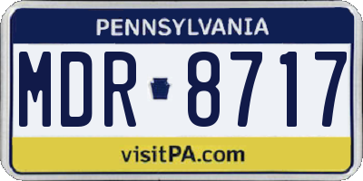 PA license plate MDR8717