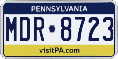 PA license plate MDR8723
