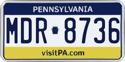 PA license plate MDR8736