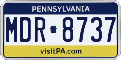 PA license plate MDR8737