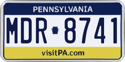 PA license plate MDR8741