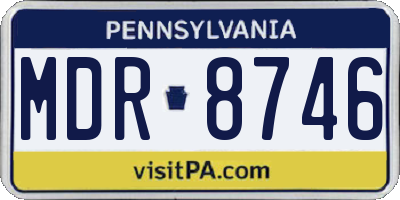 PA license plate MDR8746