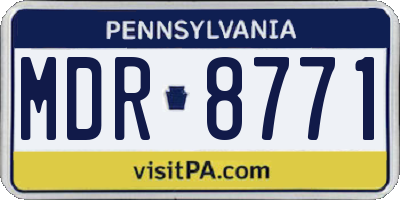 PA license plate MDR8771
