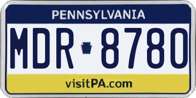 PA license plate MDR8780