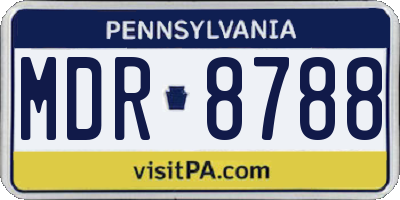 PA license plate MDR8788