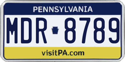 PA license plate MDR8789