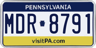 PA license plate MDR8791