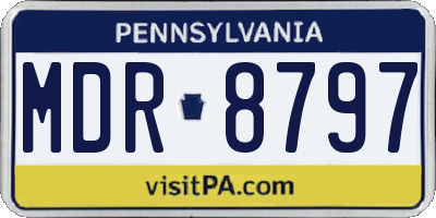 PA license plate MDR8797