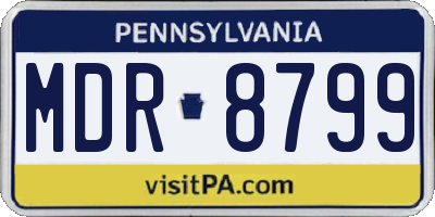 PA license plate MDR8799