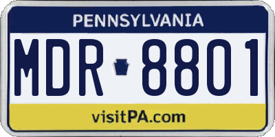 PA license plate MDR8801