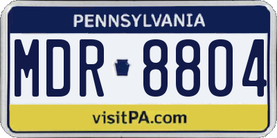 PA license plate MDR8804