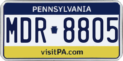 PA license plate MDR8805
