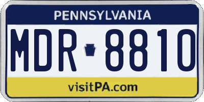 PA license plate MDR8810