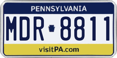 PA license plate MDR8811