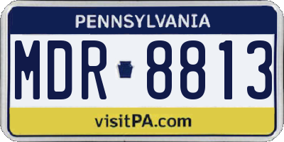 PA license plate MDR8813