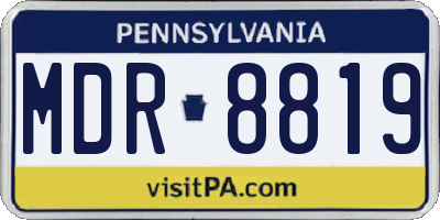 PA license plate MDR8819
