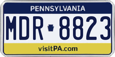PA license plate MDR8823