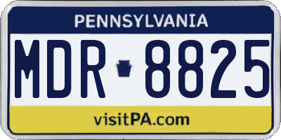 PA license plate MDR8825
