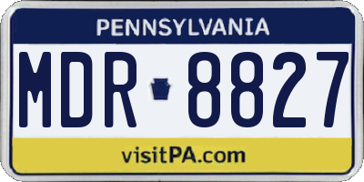 PA license plate MDR8827