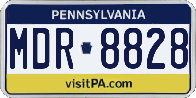 PA license plate MDR8828