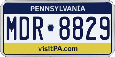 PA license plate MDR8829