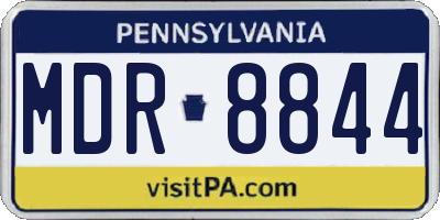 PA license plate MDR8844