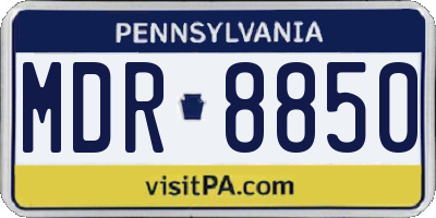 PA license plate MDR8850