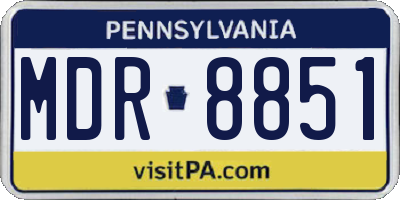 PA license plate MDR8851