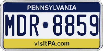 PA license plate MDR8859
