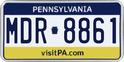 PA license plate MDR8861