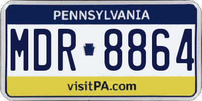 PA license plate MDR8864