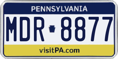 PA license plate MDR8877