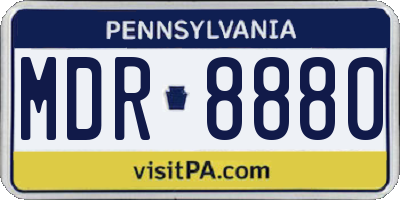 PA license plate MDR8880