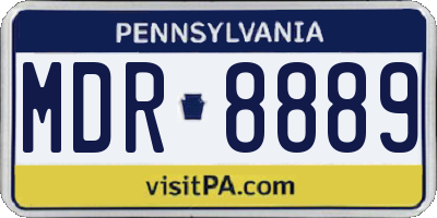 PA license plate MDR8889