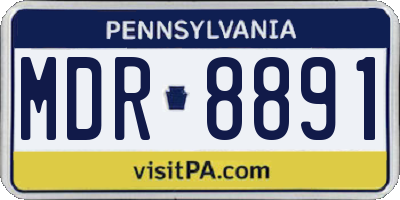 PA license plate MDR8891