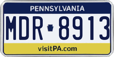 PA license plate MDR8913