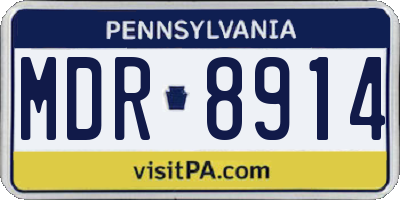 PA license plate MDR8914