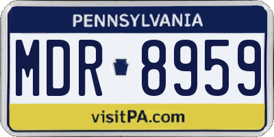 PA license plate MDR8959