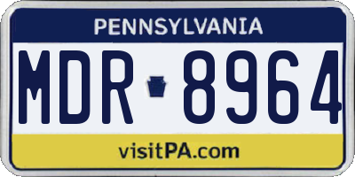 PA license plate MDR8964