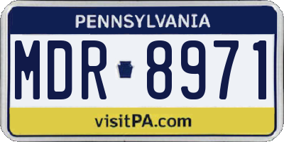 PA license plate MDR8971