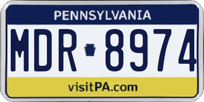 PA license plate MDR8974