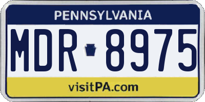 PA license plate MDR8975
