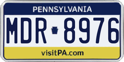 PA license plate MDR8976