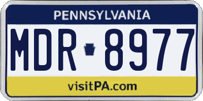 PA license plate MDR8977