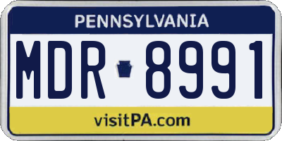 PA license plate MDR8991