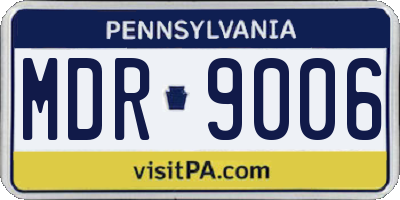 PA license plate MDR9006