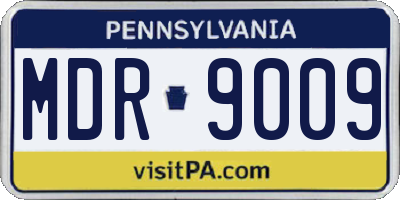 PA license plate MDR9009