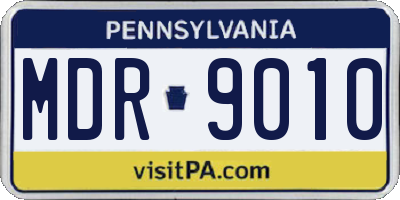 PA license plate MDR9010