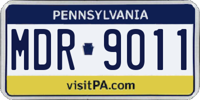 PA license plate MDR9011