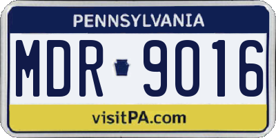 PA license plate MDR9016